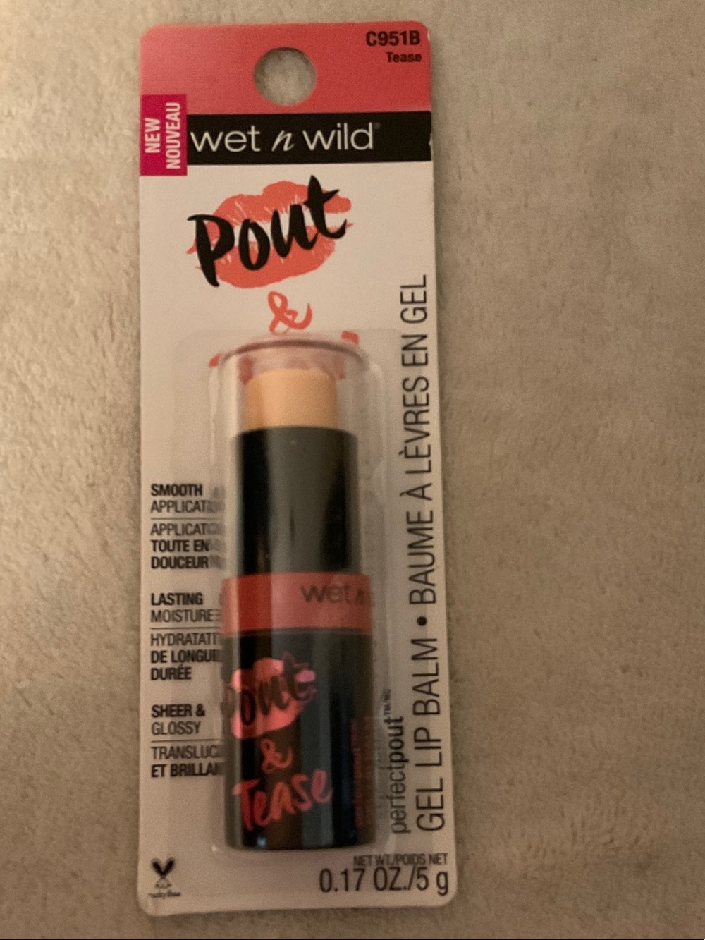 wet n wild Pout & Tease Gel Lip Balm — Tease Peachy Pink